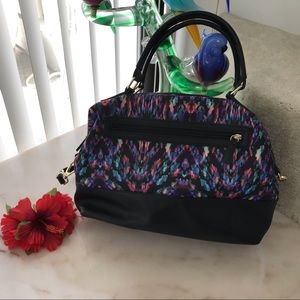 NWT Nicole Miller NY zip top nylon purse